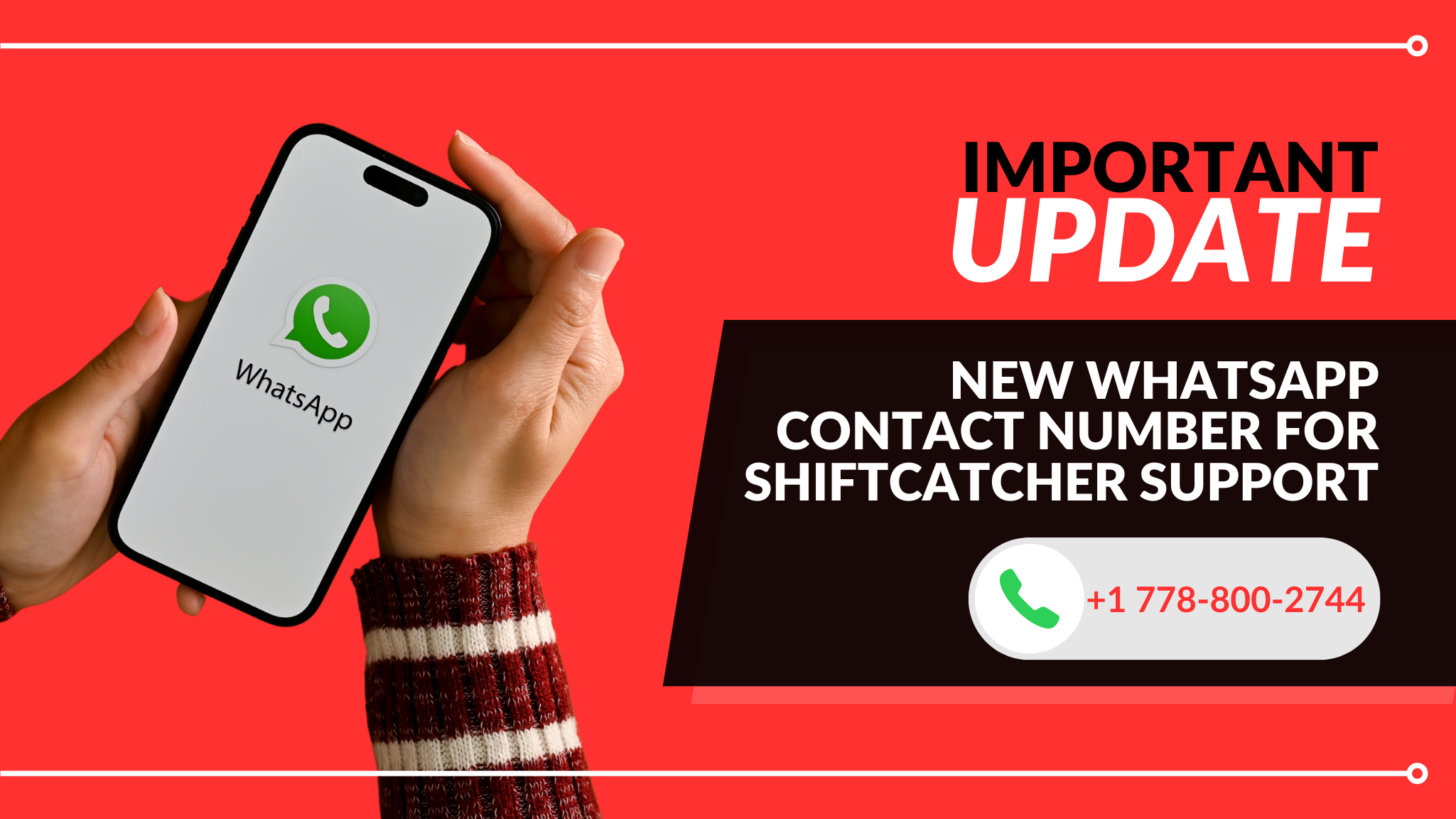 Important Update: New WhatsApp Contact Number for ShiftCatcher Support